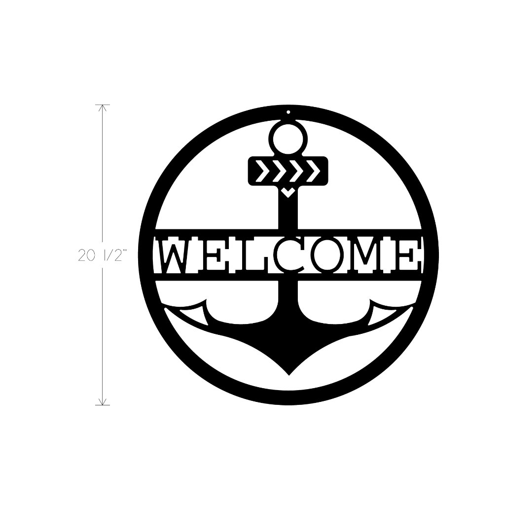 Metal Art - Welcome Anchor