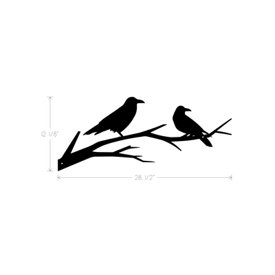 Metal Art - Crows on a Branch 1