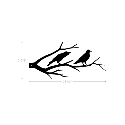 Metal Art - Crows on a Branch 2