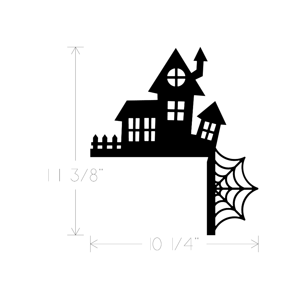 Metal Art - Halloween Haunted House 1 Corner Moulding