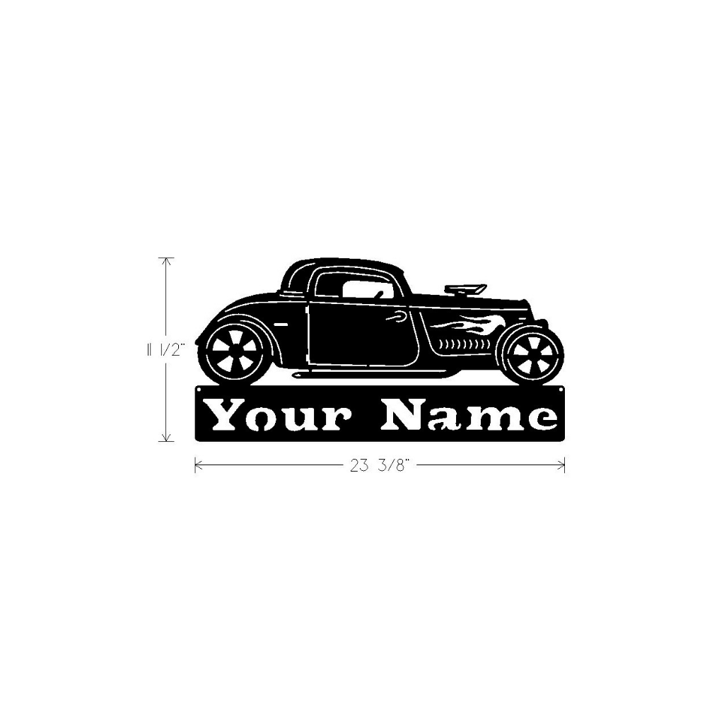 Metal Art - Hot Rod Coupe Custom Latin 24"