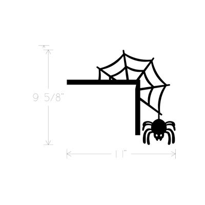 Metal Art - Halloween Spider Web Spider Hanging Corner Moulding