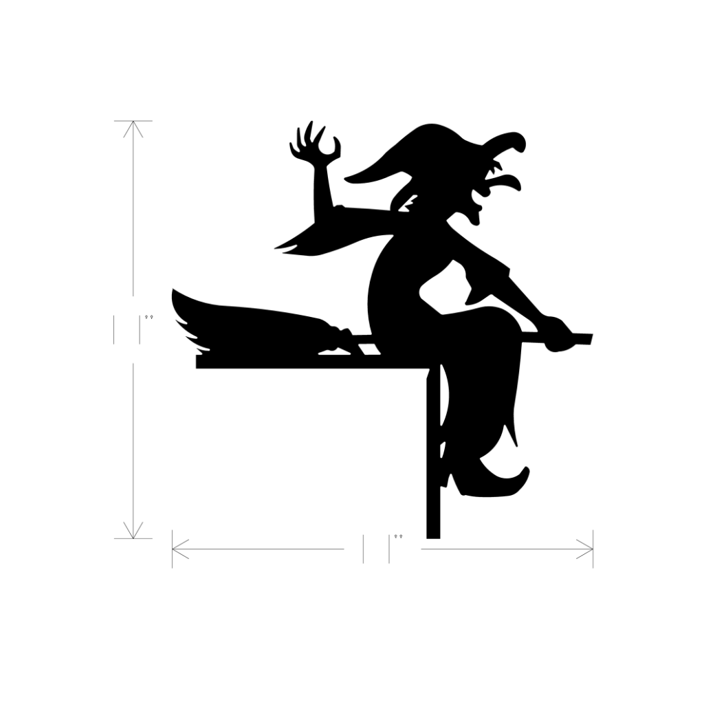 Metal Art - Halloween Witch Corner Moulding