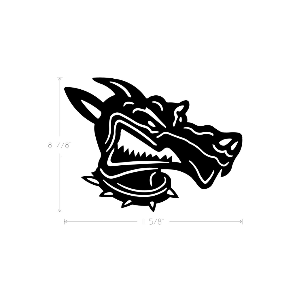 Metal Art - Angry Dog Head