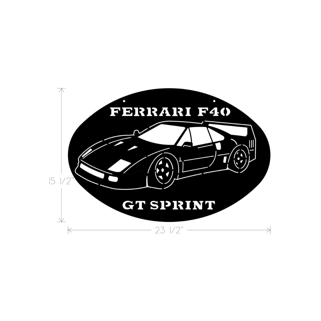 Metal Art - Ferrari Panel Latin Script