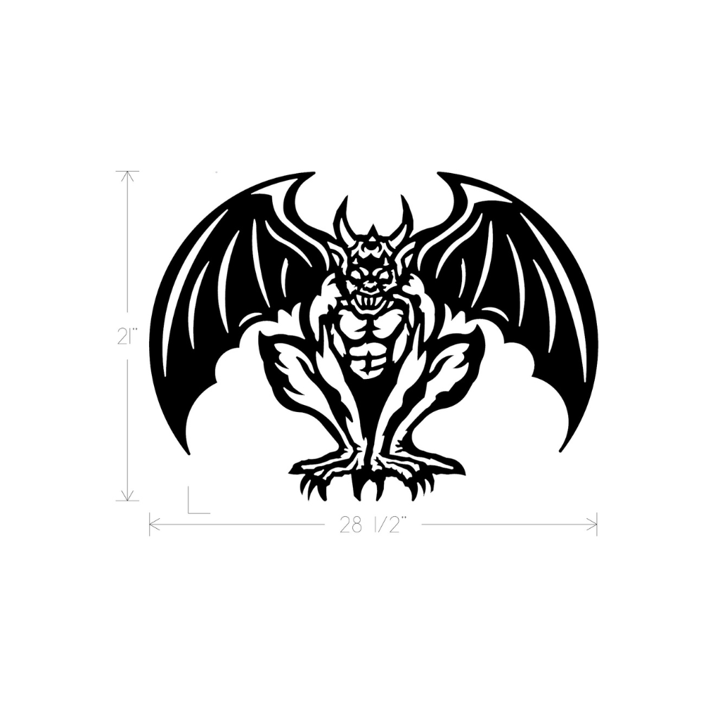 Metal Art - Gargoyle Large c/w Backing Plate