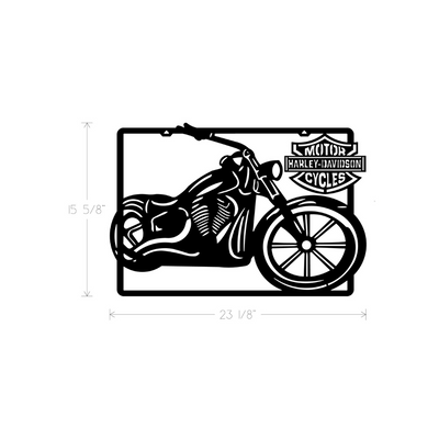 Metal Art - Harley Framed with Logo