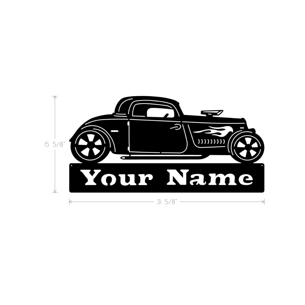 Metal Art - Hot Rod Coupe Custom Latin 32"