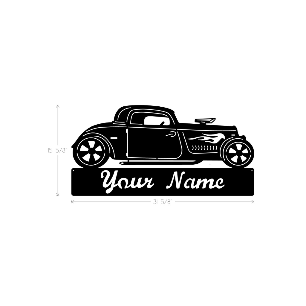 Metal Art - Hot Rod Custom Cursive 32"