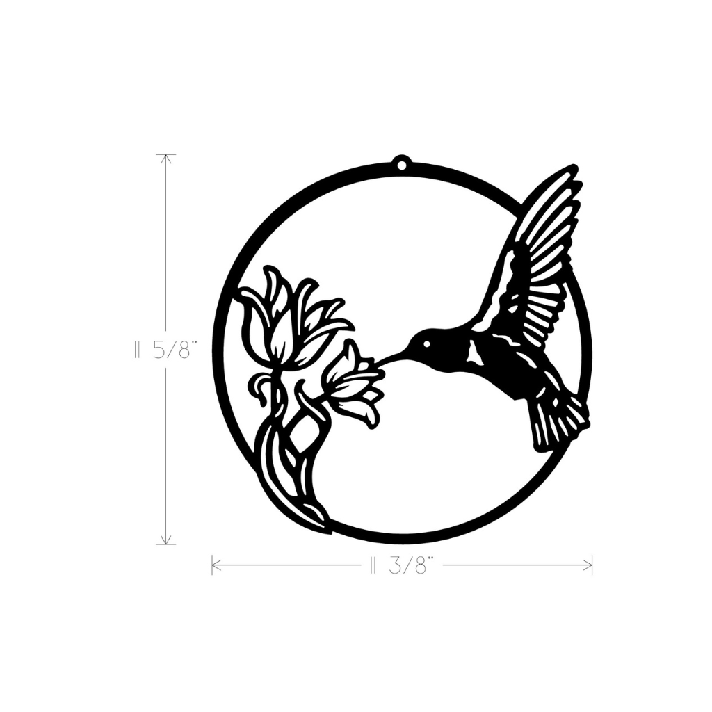 Metal art - Hummingbird In Ring