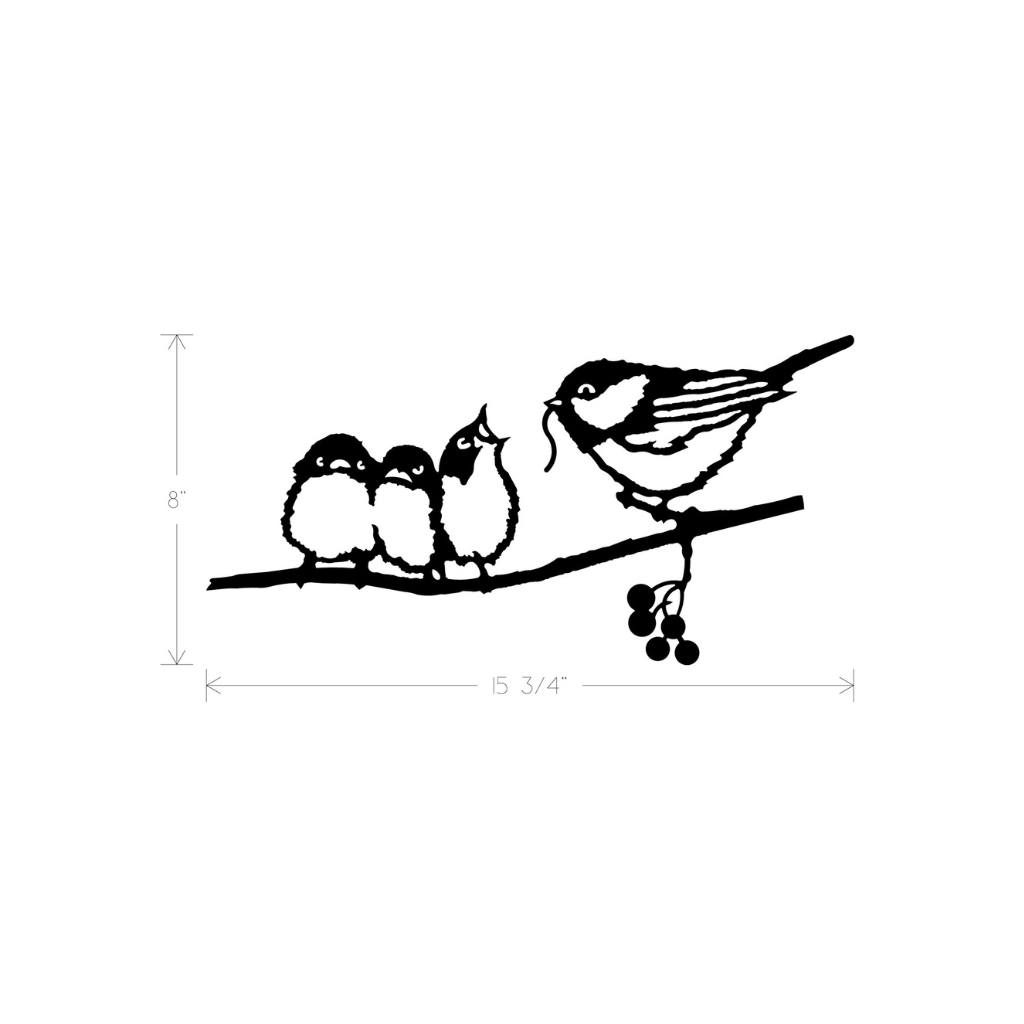 Metal Art - Mother Bird on Branch