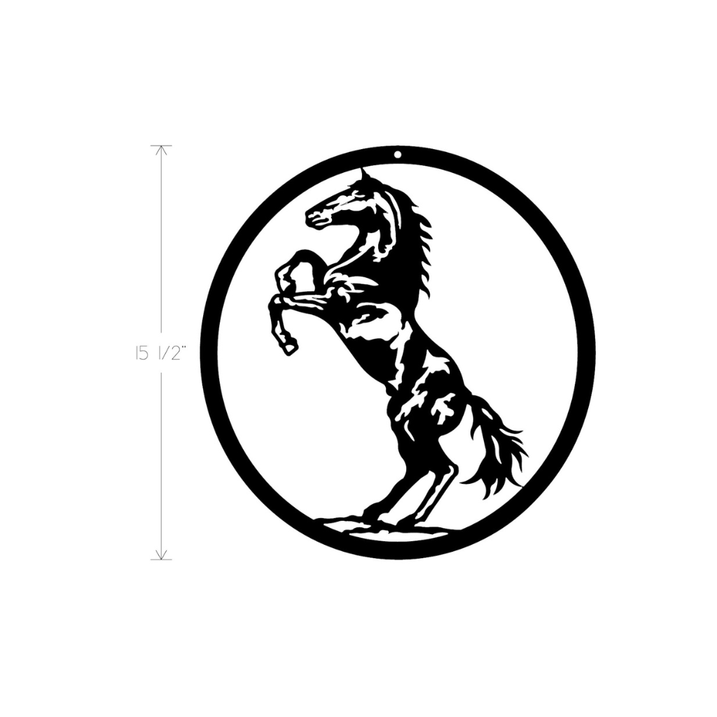 Metal Art - Rearing Horse Panel