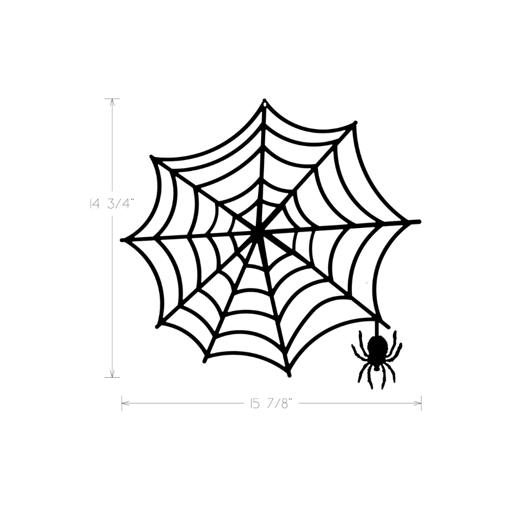 Metal Art - Web with Spider 16"