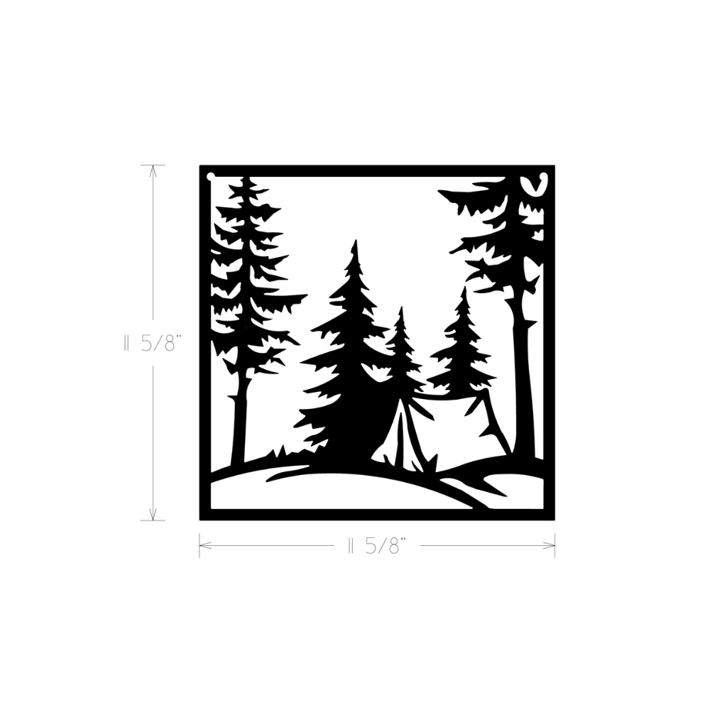 Metal Art - Tent in Forest