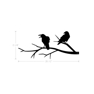 Metal Art - Crows on a Branch 3