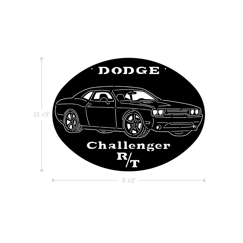 Metal Art - Dodge Challenger Wall Plaque New Style