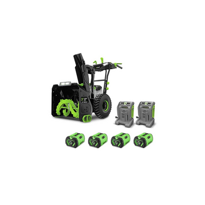 Battery Powered EGO Snow Blower SNT2406-4 56V 24" 2 Stage Snow Blower Kit 4 - G3 10.0 Ah Batteries & 2 - 550W Charger