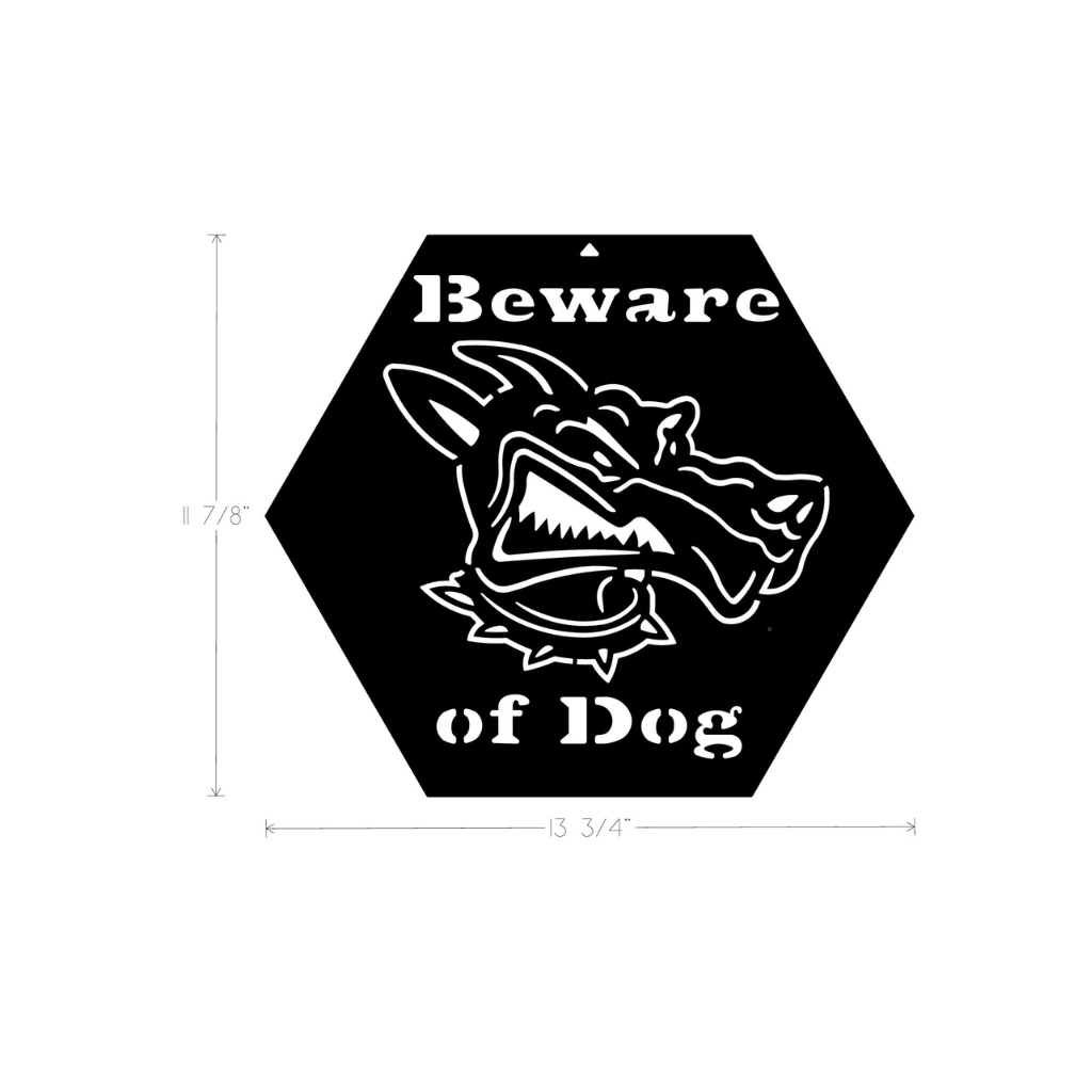 Metal Art - Beware of Dog