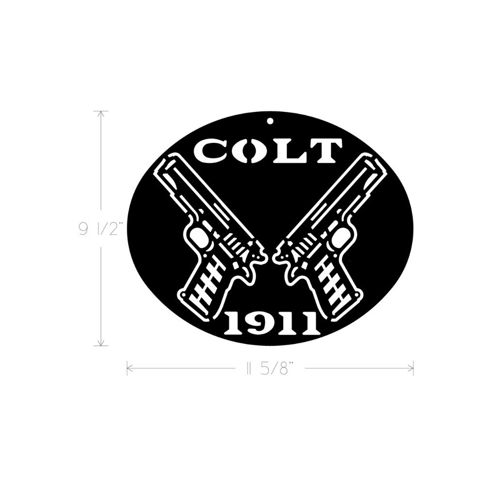 Metal Art - 1911 Colt Pistols Oval