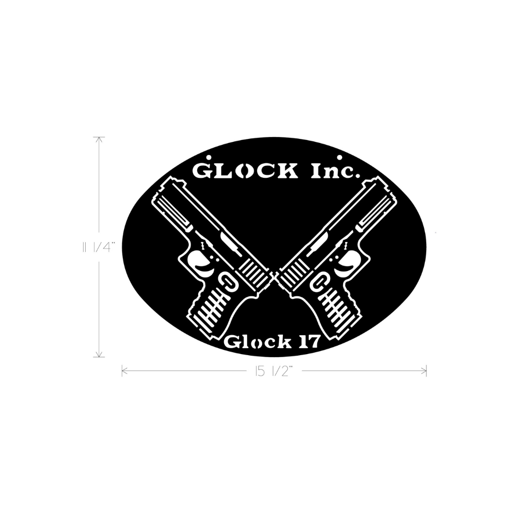 Metal Art - Glock 17 Pistols Oval