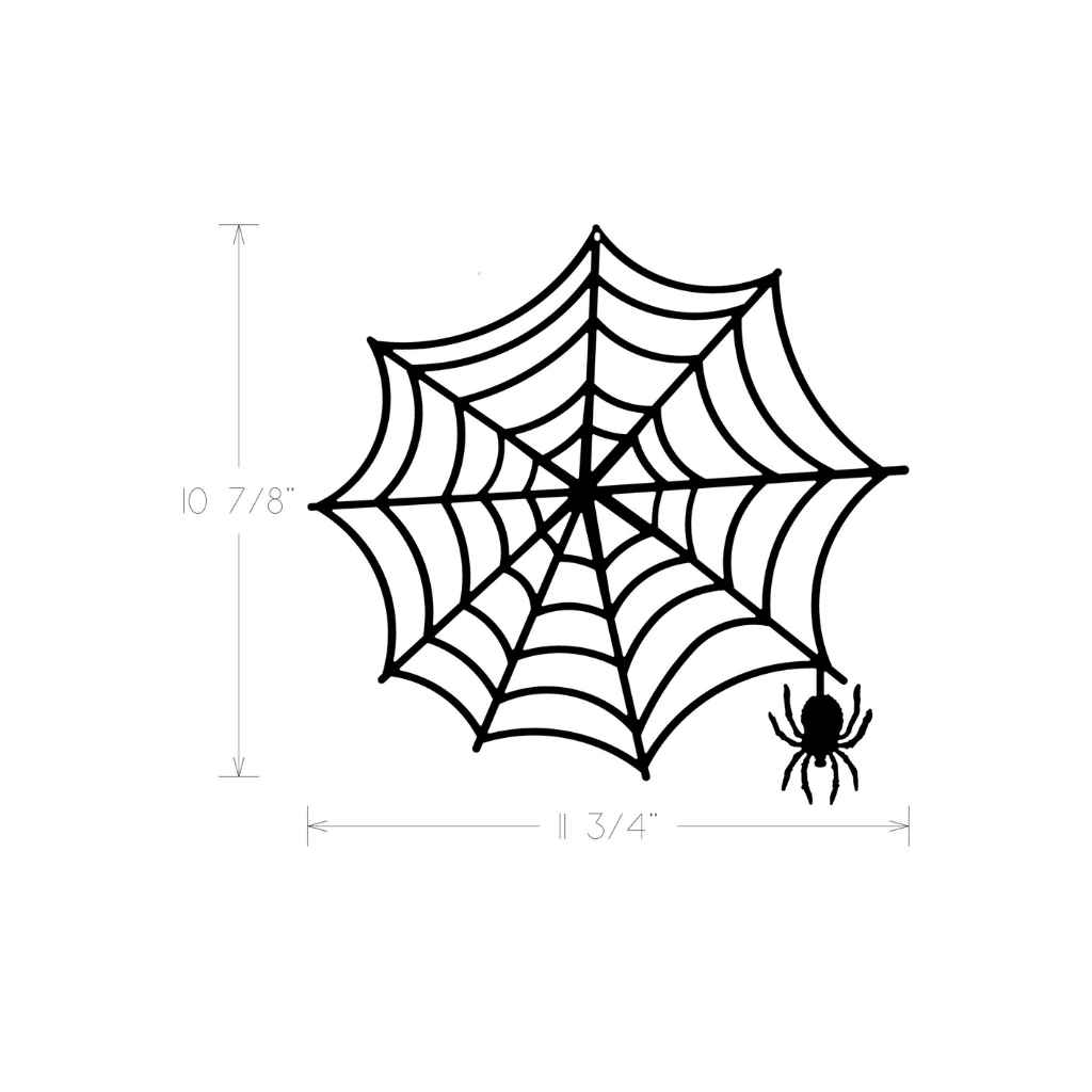 Metal Art - Web With Spider 12"