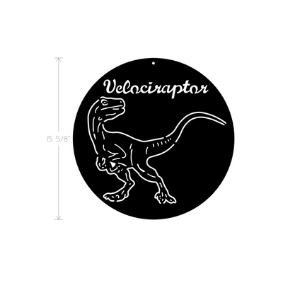 Metal Art - Velociraptor 16" Round